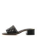 Lambskin Quilted Chain CC Mules 39 Black