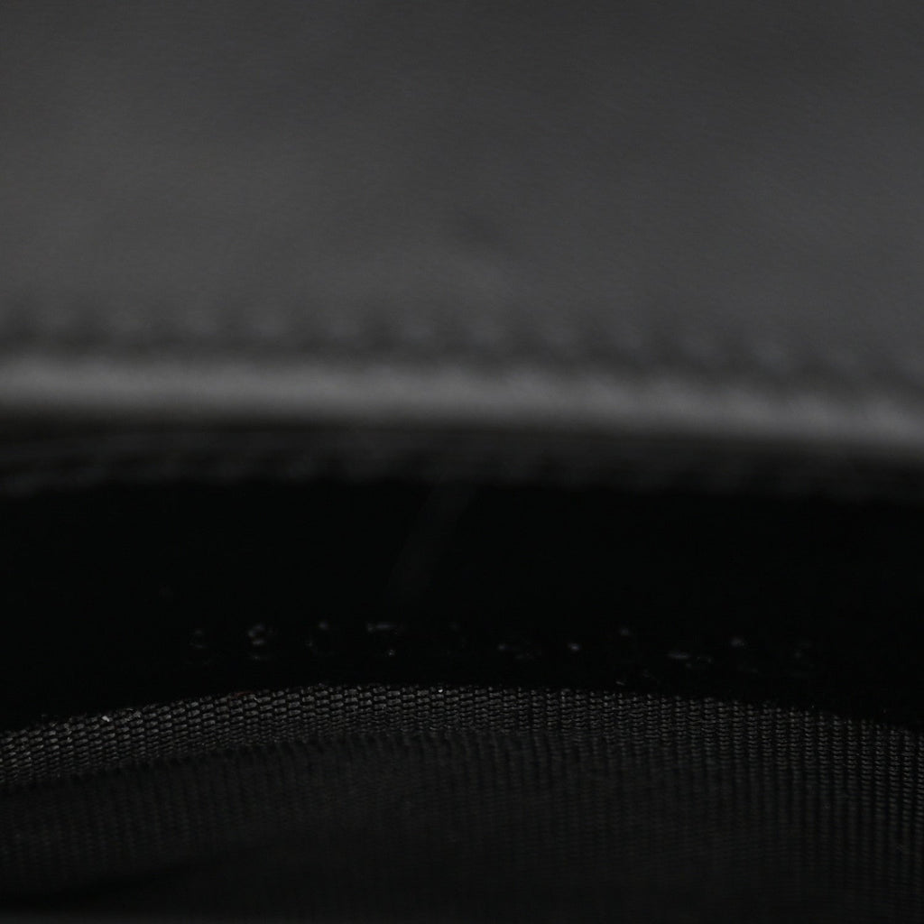 Shiny Calfskin Small Bamboo Night Bag Black