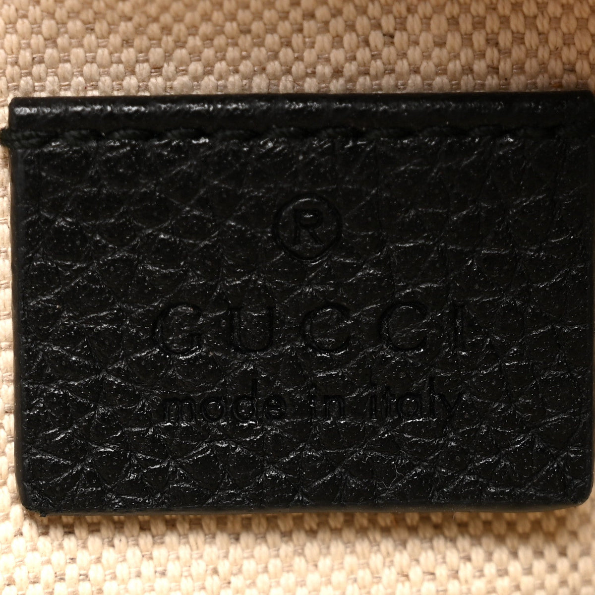 Grained Calfskin Small Logo Belt Bag Black
