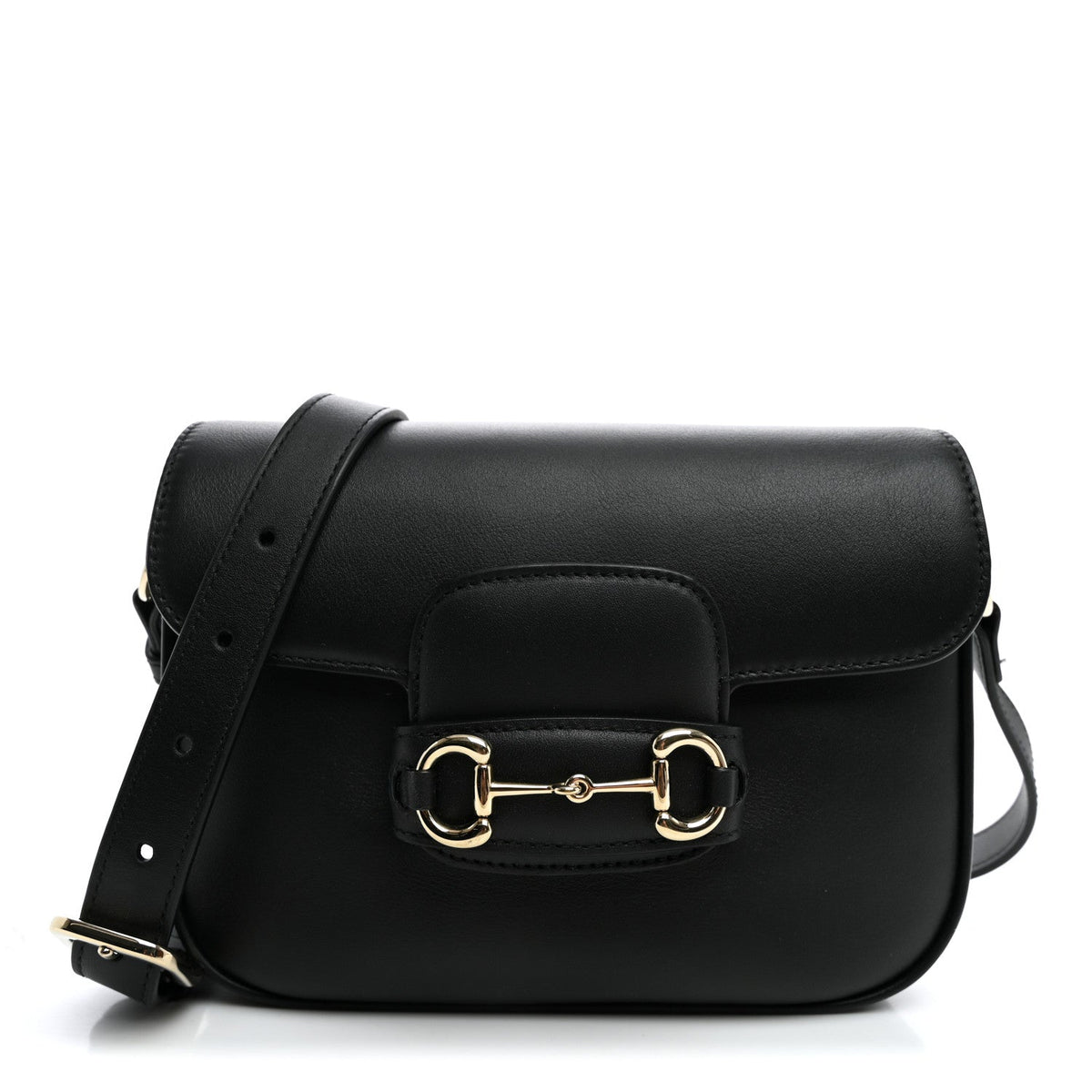 Arabella Calfskin Horsebit 1955 Shoulder Bag Black