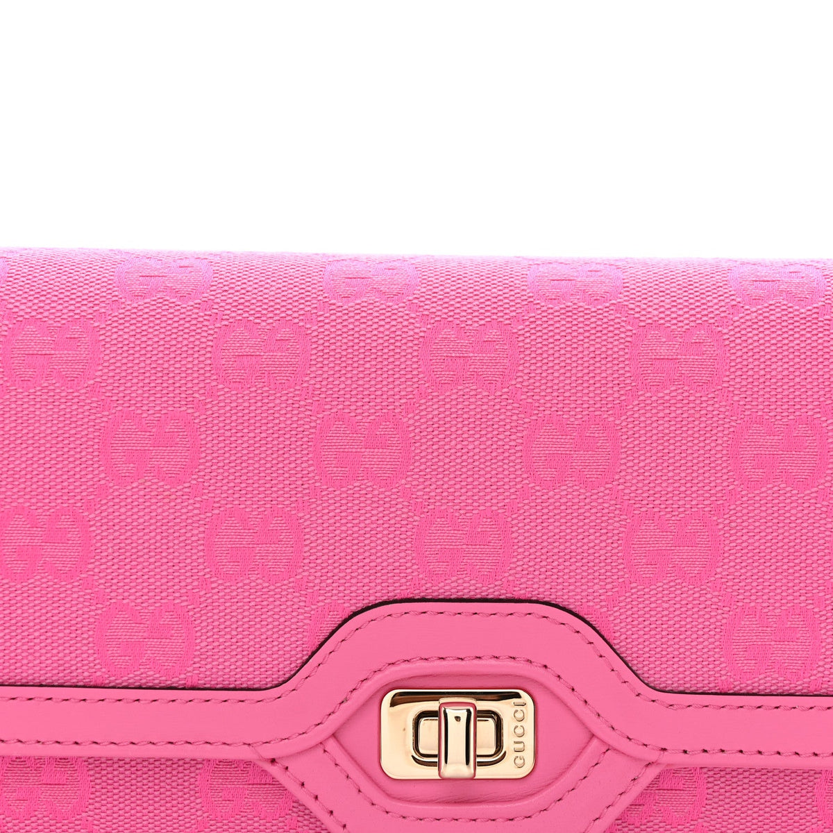 GG Monogram Textured Dollar Calfskin Small Luce Shoulder Bag Pink