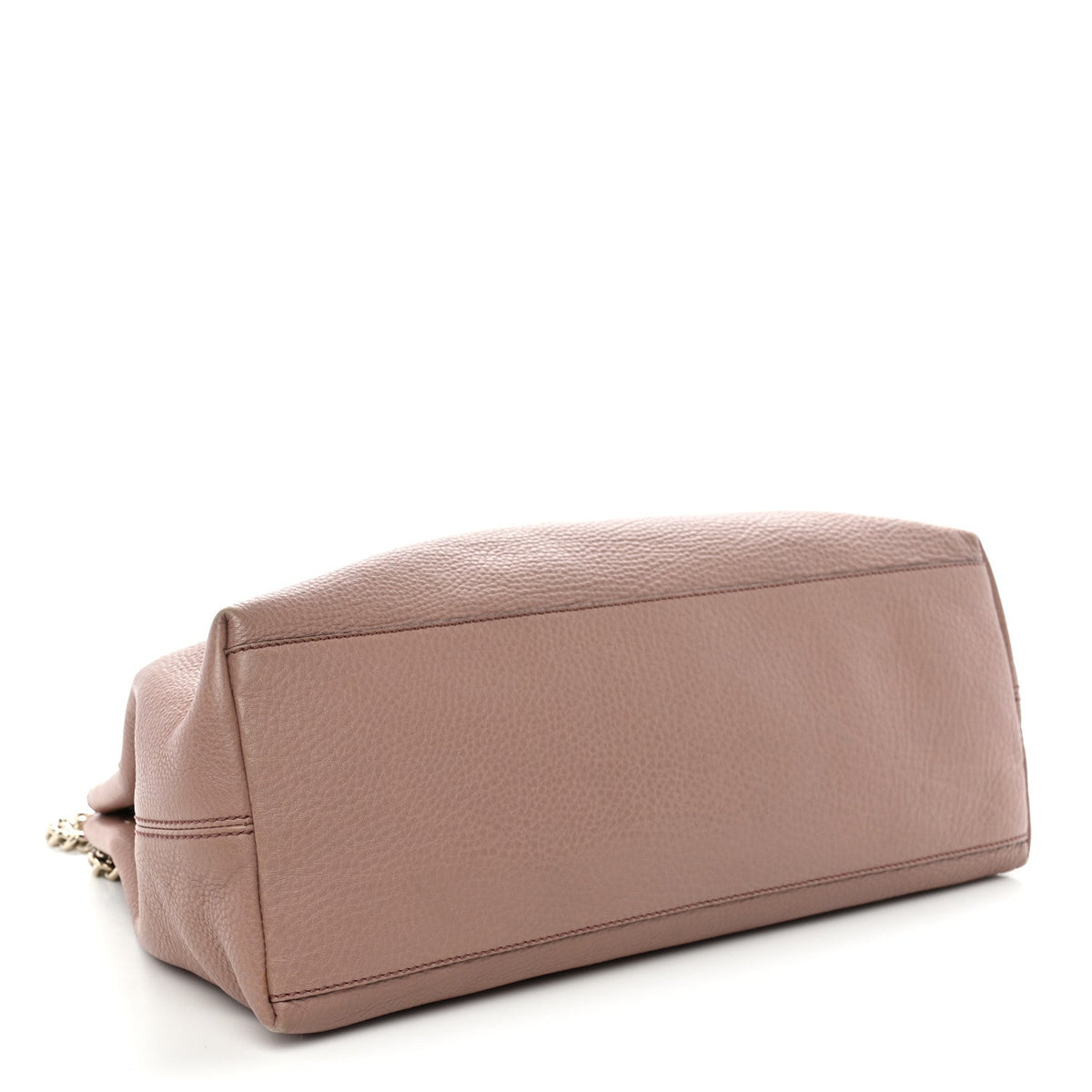 Pebbled Calfskin Medium Soho Chain Shoulder Bag Antique Rose