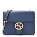 Dollar Calfskin Small Interlocking G Shoulder Bag Caspian