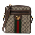 GG Supreme Monogram Web Small Ophidia Messenger Bag Brown
