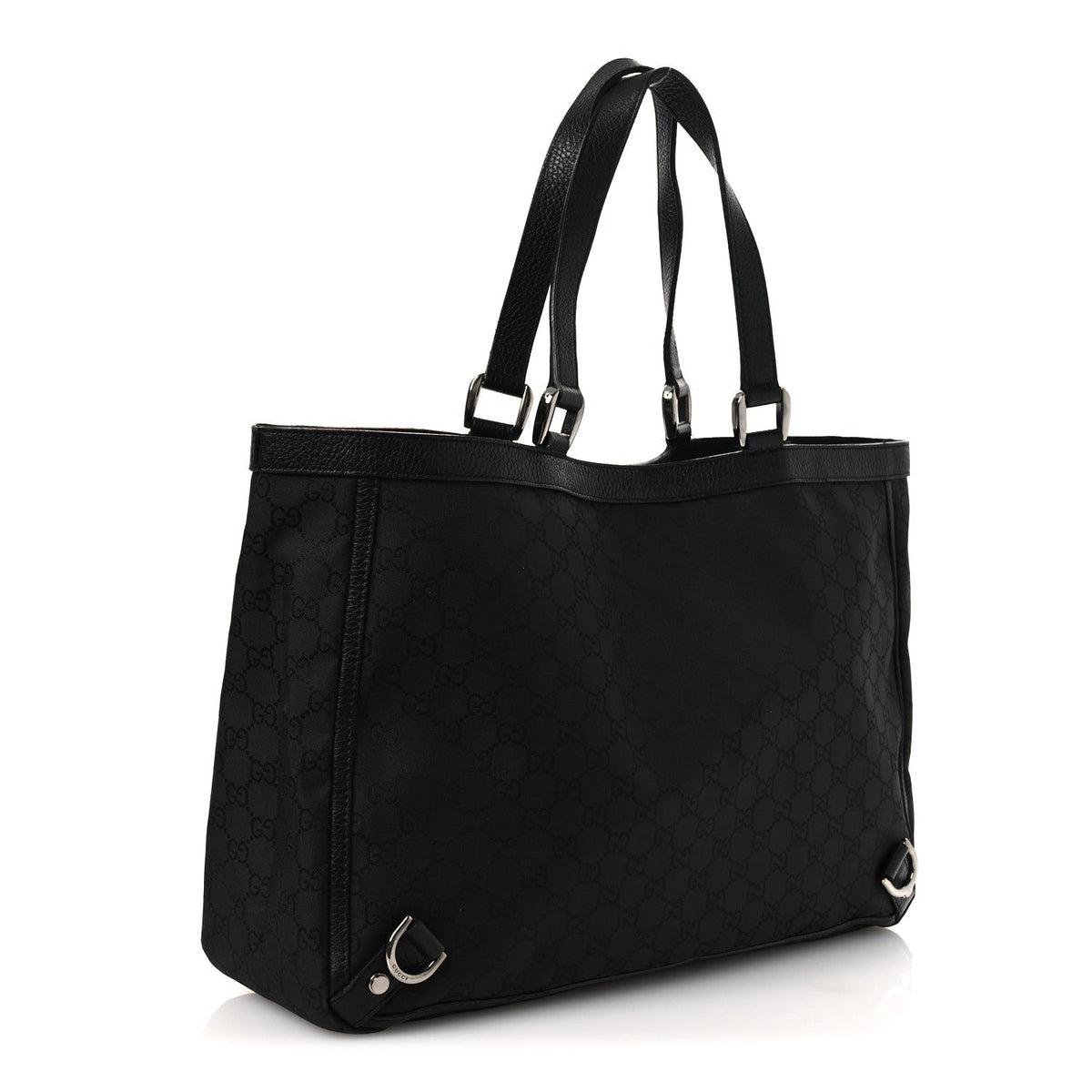 Nylon Monogram Large Abbey Tote Black