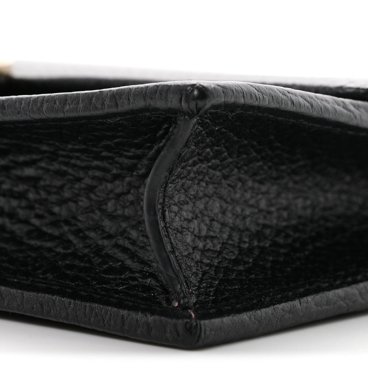 Dollar Calfskin Interlocking G Chain Wallet Black