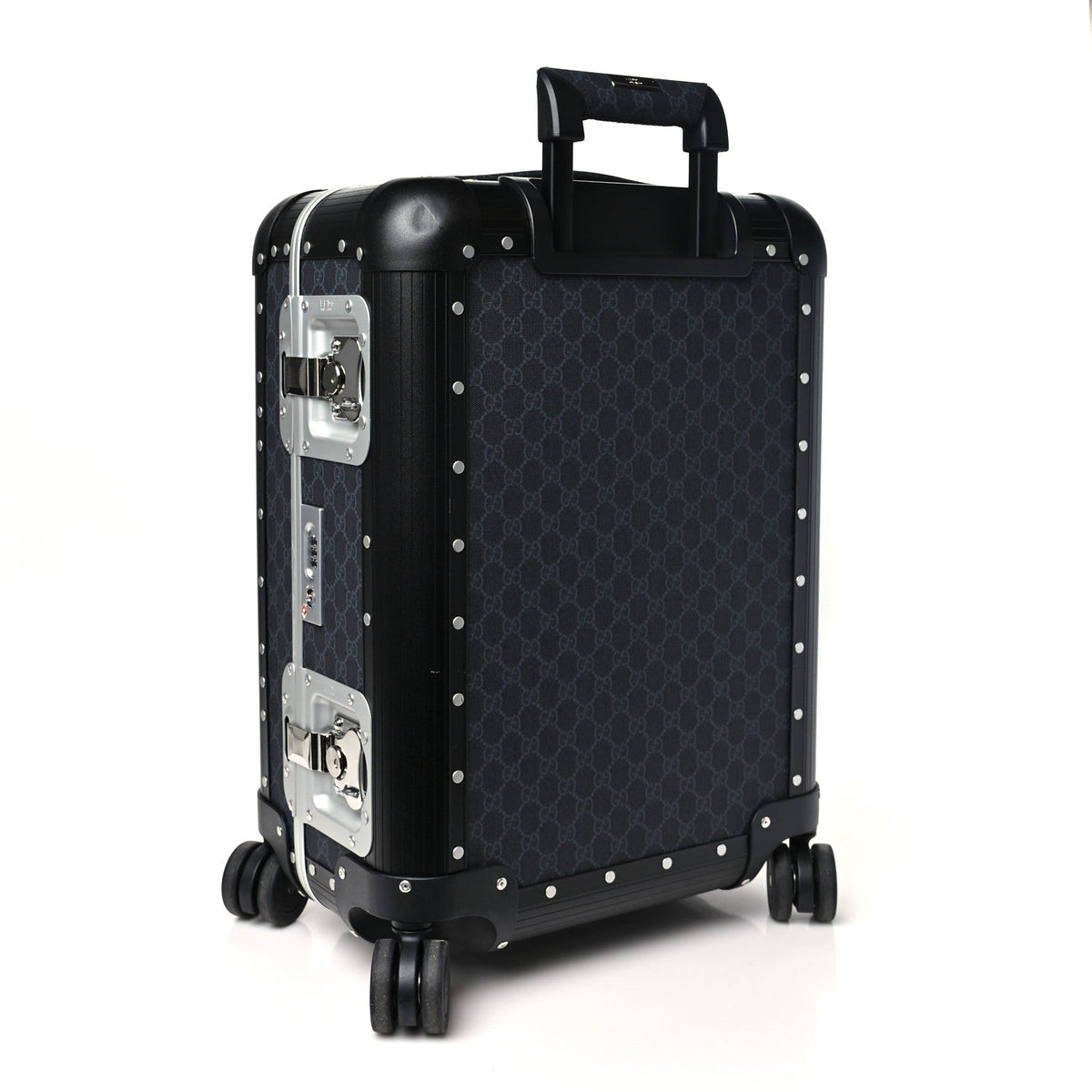 Aluminum GG Supreme Monogram Porter Cabin Plus Trolley Black