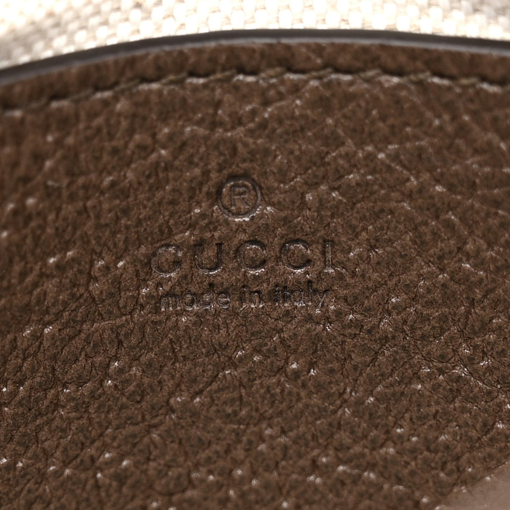 GG Supreme Monogram Textured Dollar Calfskin Mini Blondie Chain Shoulder Flap Bag Beige Ebony New Acero