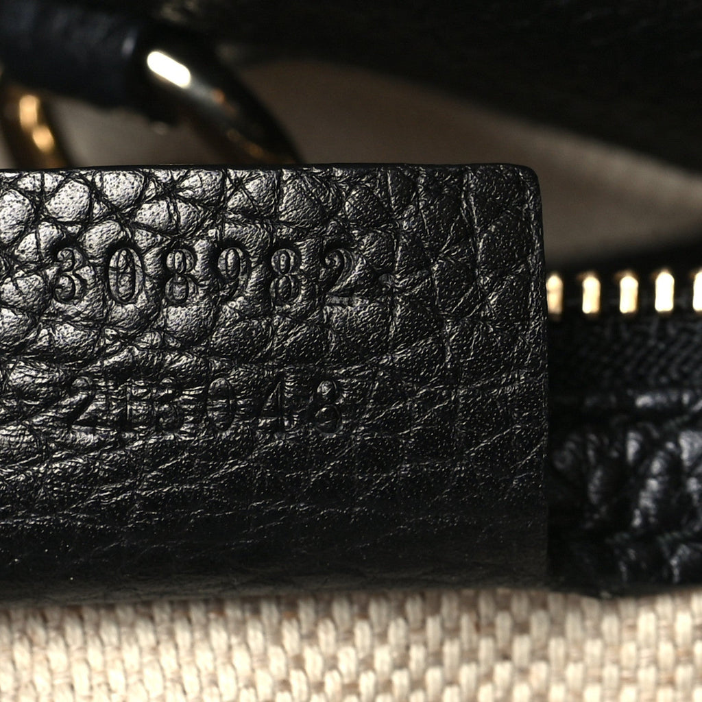 Pebbled Calfskin Medium Soho Chain Shoulder Bag Black