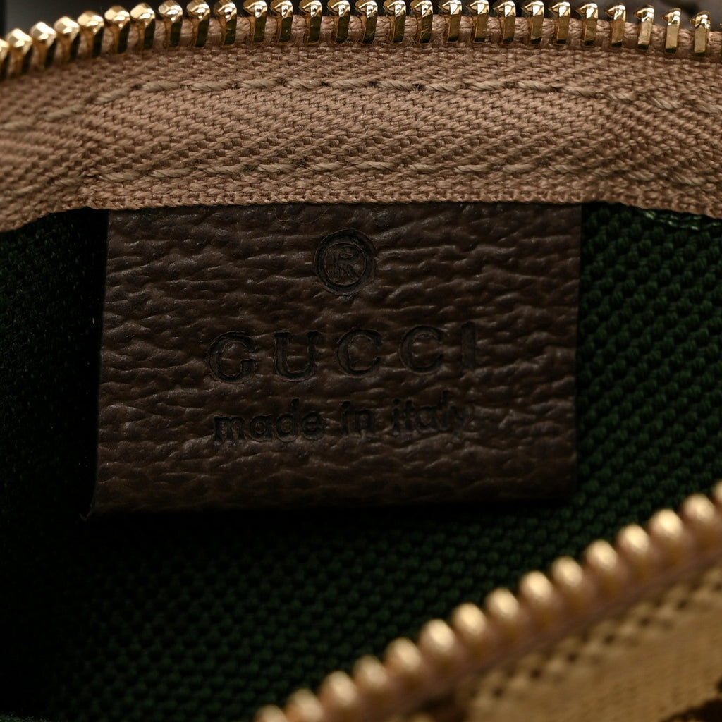 GG Monogram Web Large Giglio Tote Beige Brown