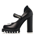 Calfskin Star Trail Ankle Pumps 35.5 Black