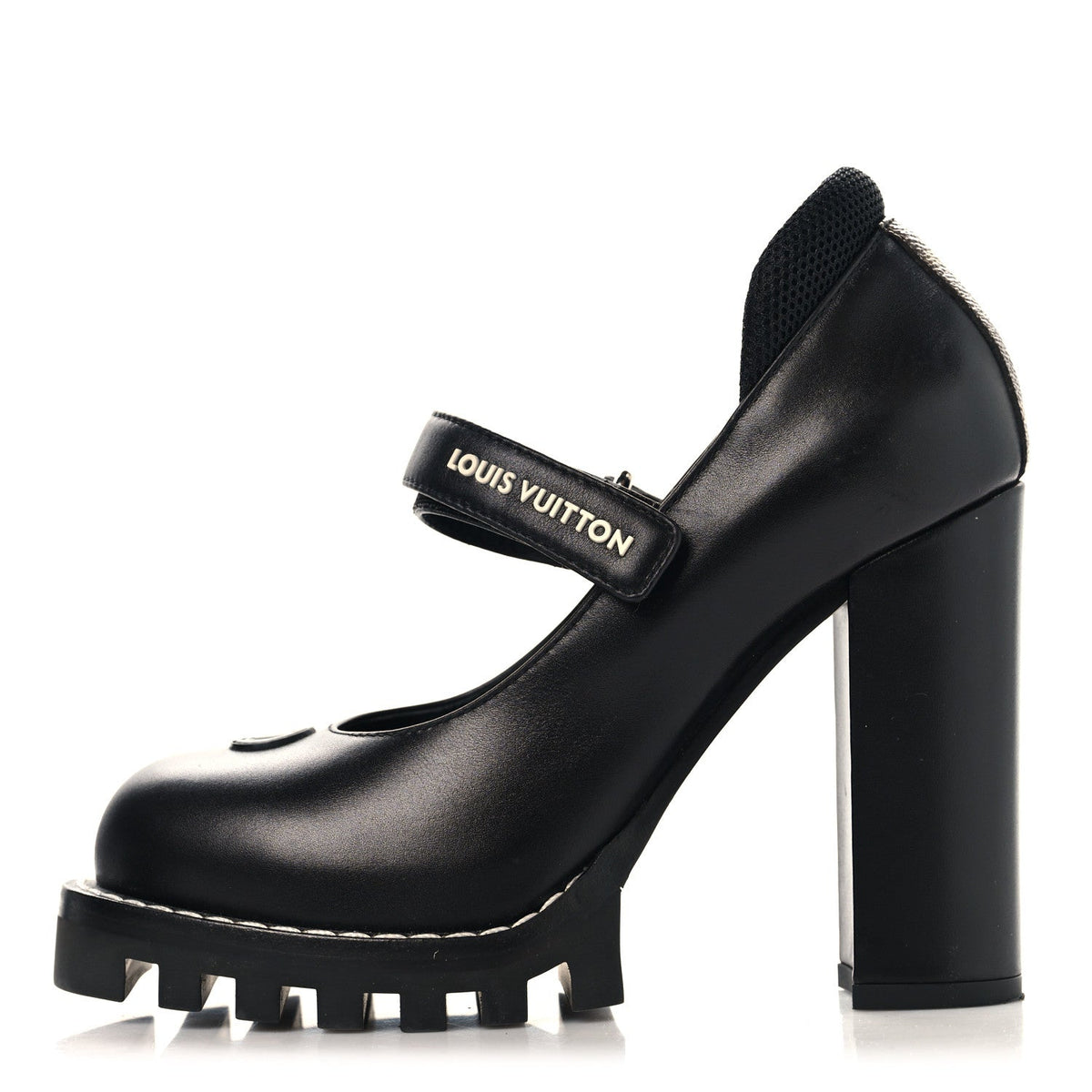 Calfskin Star Trail Ankle Pumps 35.5 Black