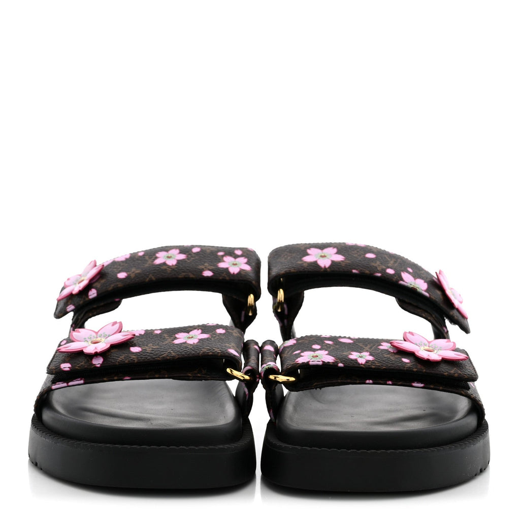 LV X TM Monogram LV Sunset Flat Comfort Mule 39 Sakura Brown