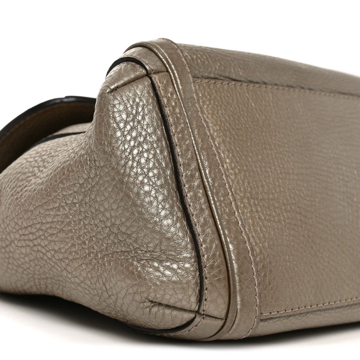 Monogram Calfskin Medium Bella Flap Bag Beige Ebony Champagne