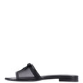Mesh Lambskin CC Bow Mules 39.5 Black