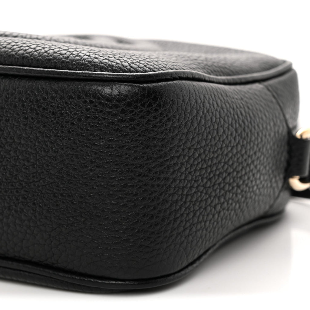 Pebbled Calfskin Soho Disco Bag Black