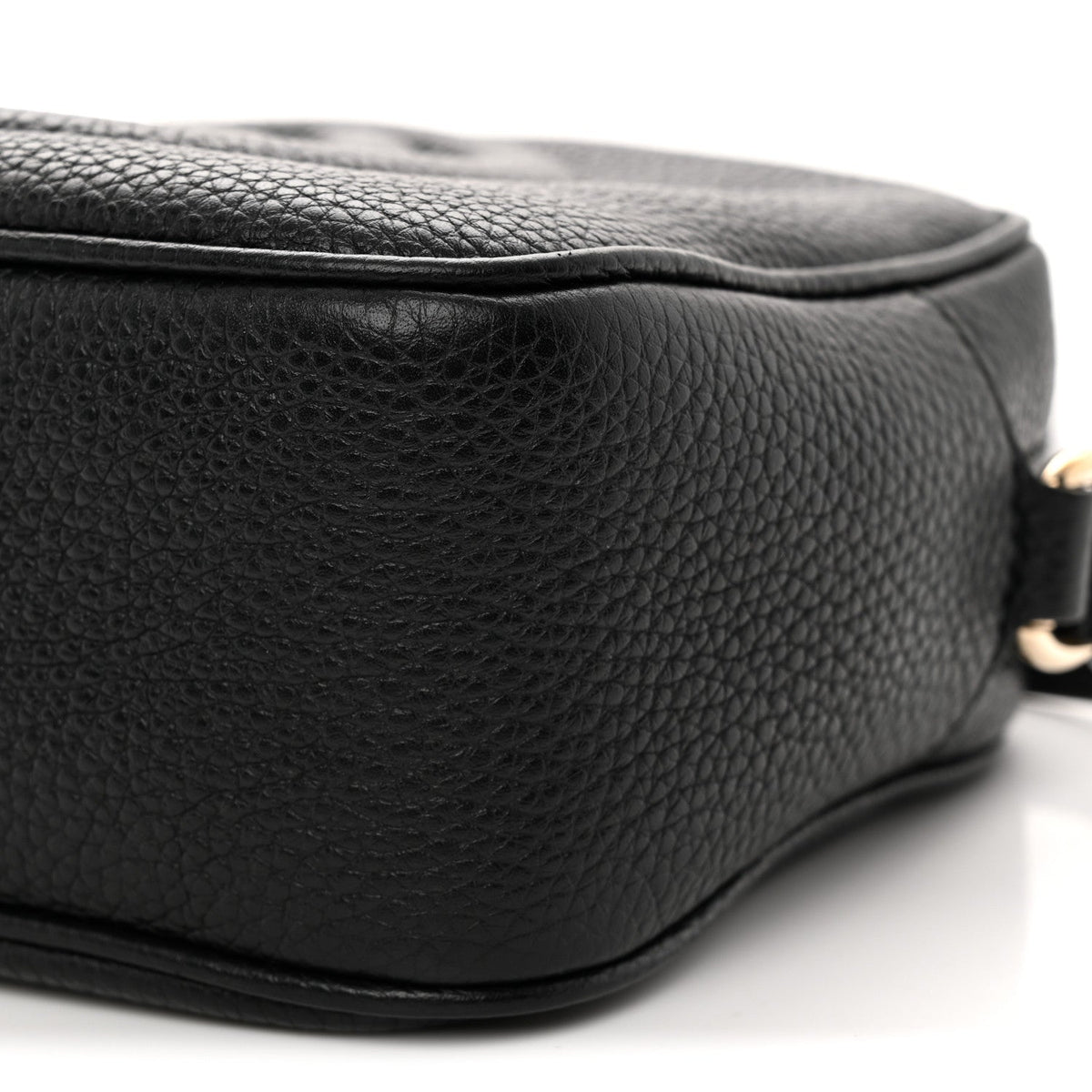 Pebbled Calfskin Soho Disco Bag Black