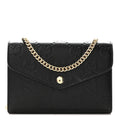 Calfskin GG Debossed Chain Wallet Black