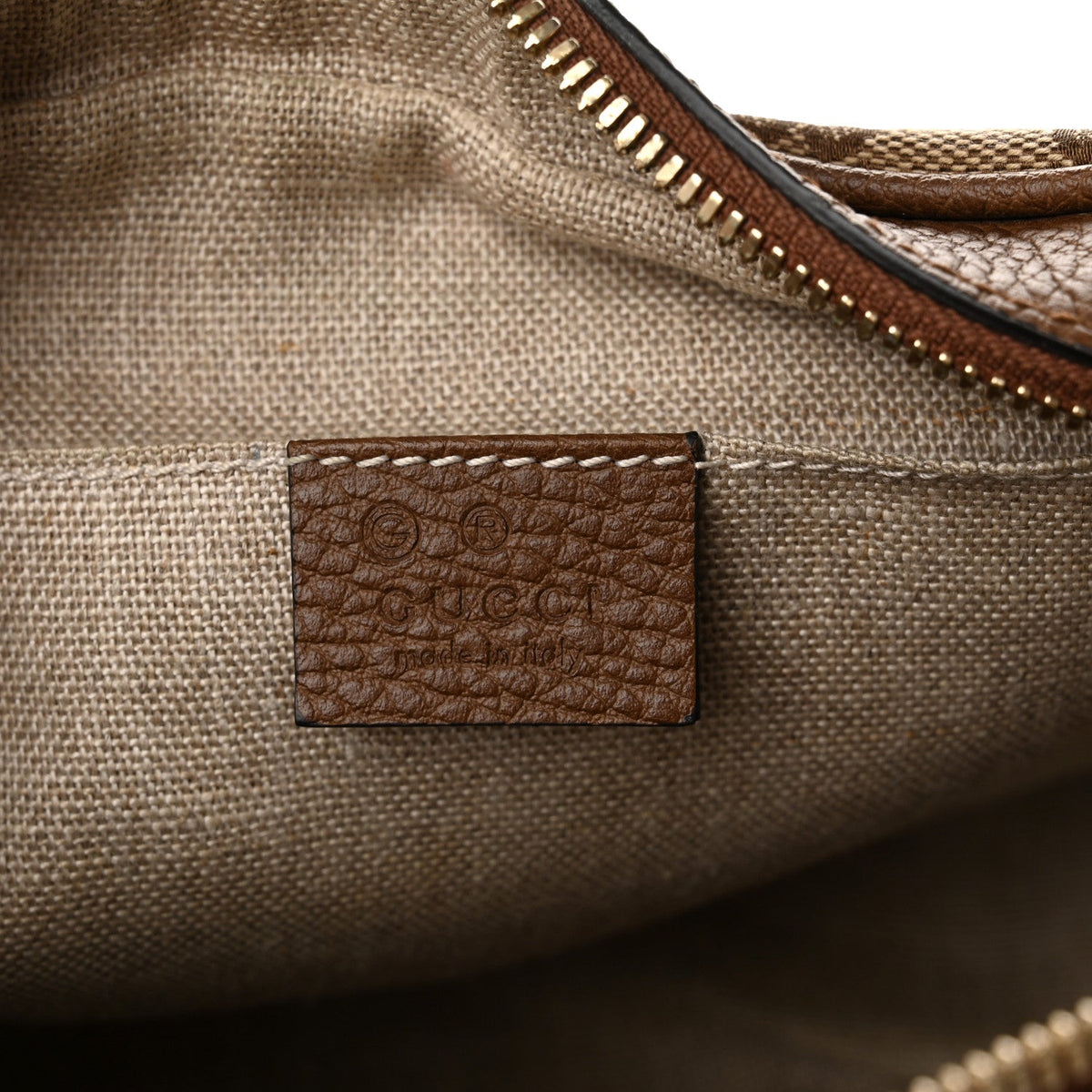 Monogram Mini Bree Messenger Bag Beige Tabacco