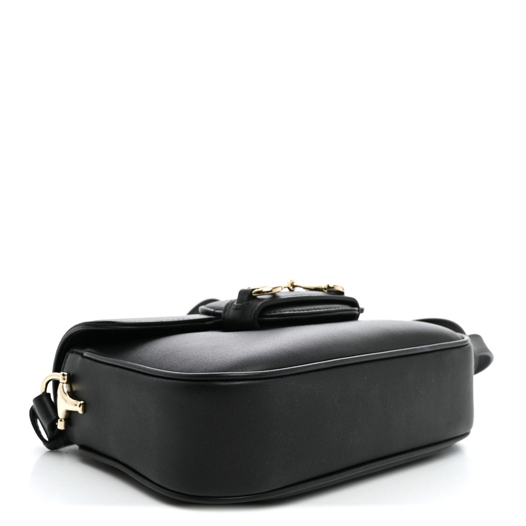 Arabella Calfskin Horsebit 1955 Shoulder Bag Black