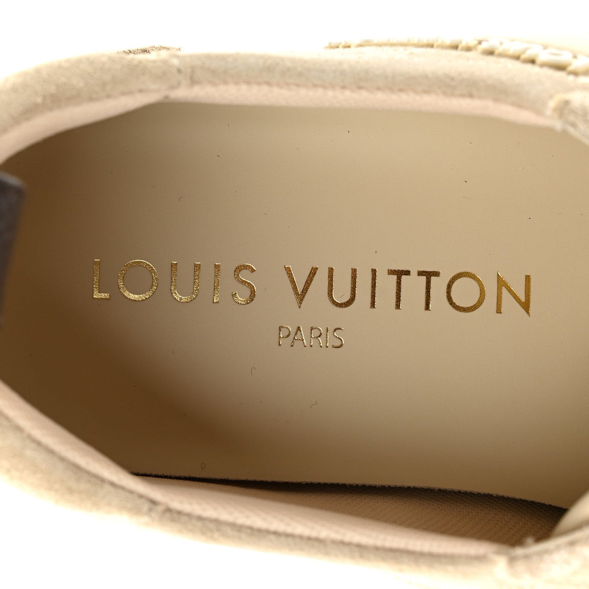 Monogram Denim LV Sneakerina 36 Greige