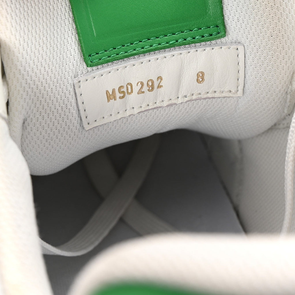 Calfskin Monogram Mens LV Trainer Sneakers 8 Green