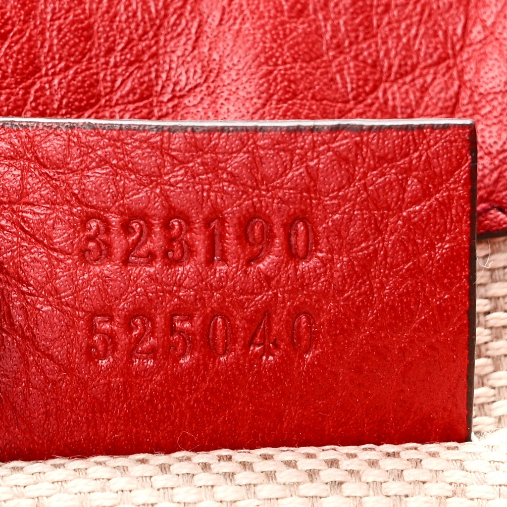 Pebbled Calfskin Small Soho Flap Crossbody Red