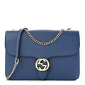 Dollar Calfskin Interlocking G Shoulder Bag  Caspian