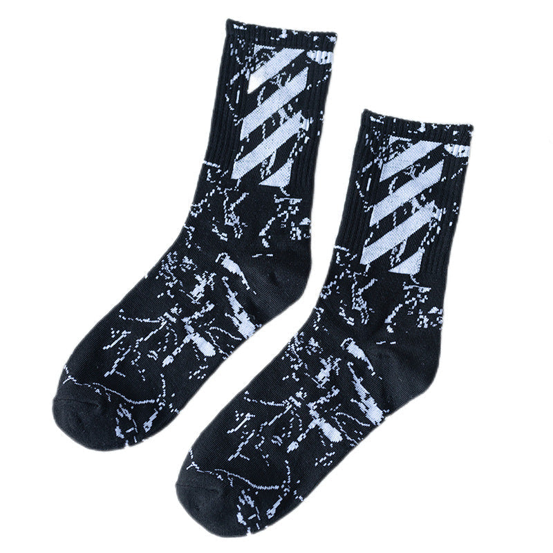OW whtie Socks XX stripe pattern