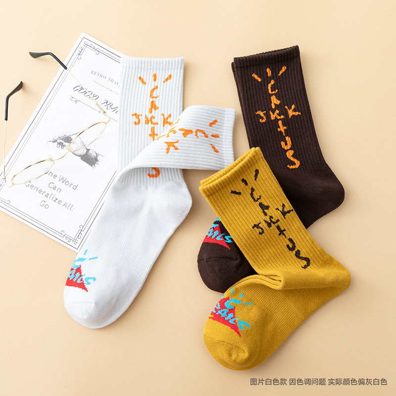 Men socks spring and summer long tube