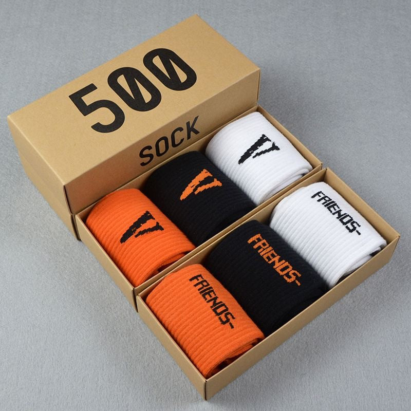 Mens Socks Big V Letter