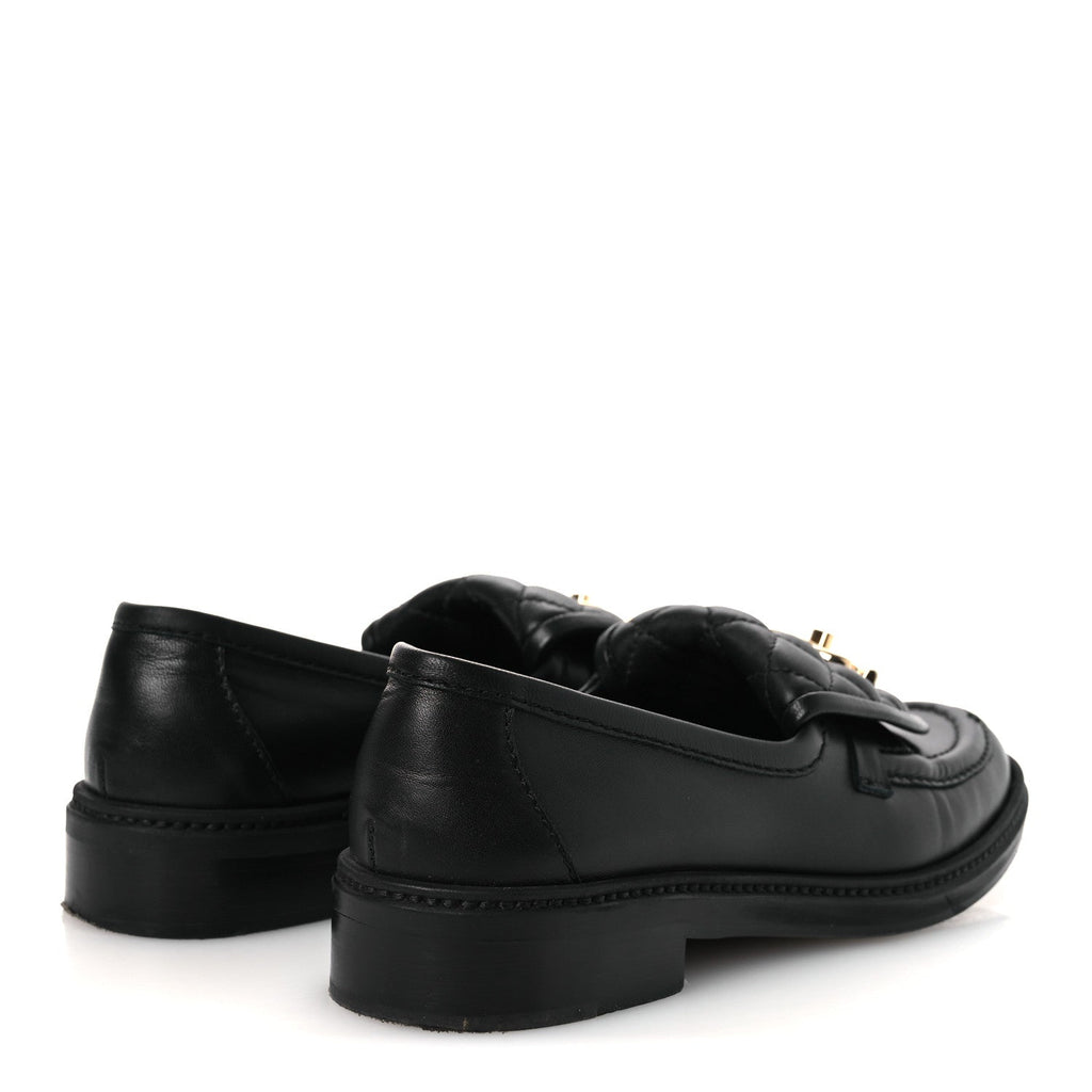 Lambskin Quilted CC Turnlock Loafers 37 Black 37 Black