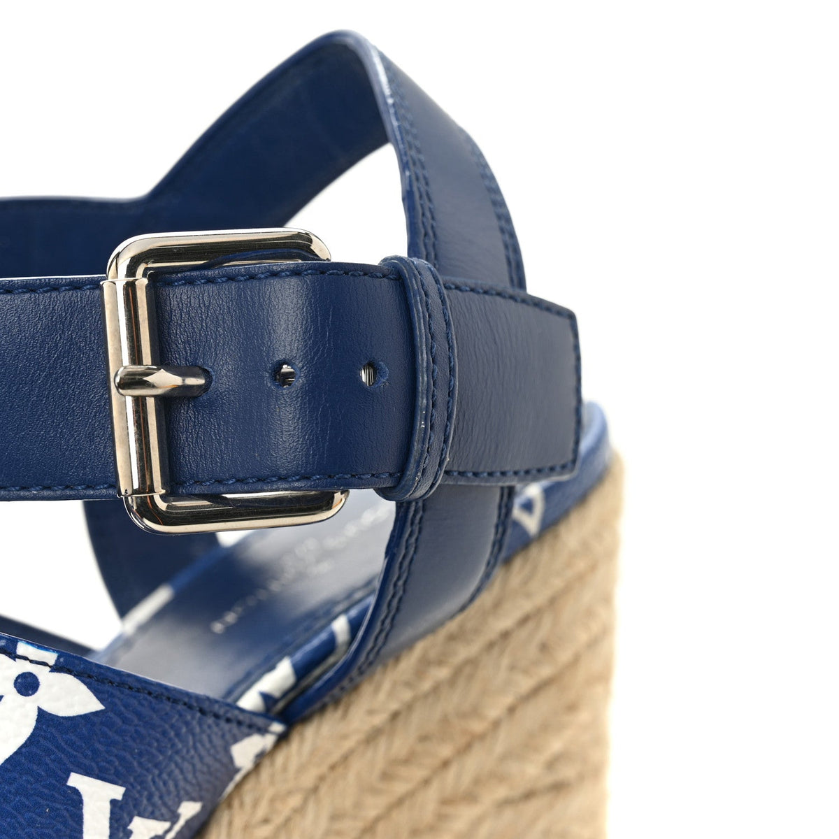 Monogram Escale Starboard Wedge Sandal 40 Blue
