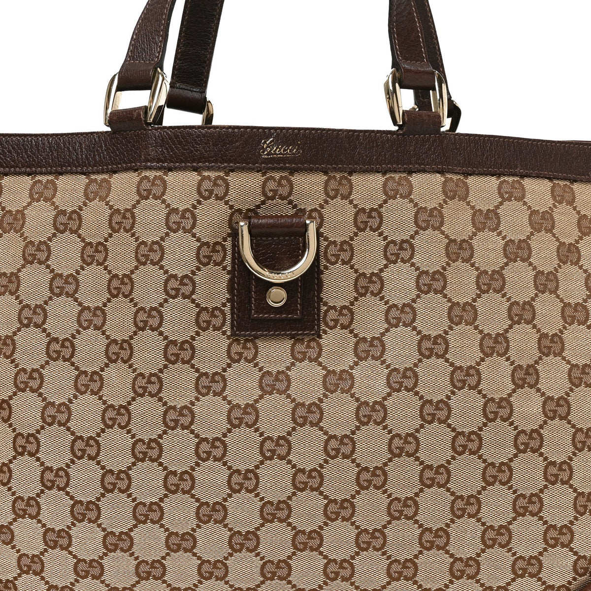 Monogram Large Abbey Tote Dark Brown