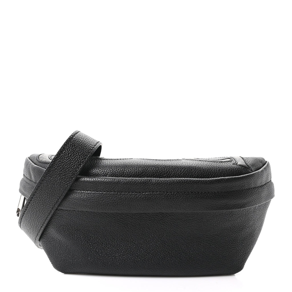 Grained Calfskin GG Supreme Logo Belt Bag 100 40 Black