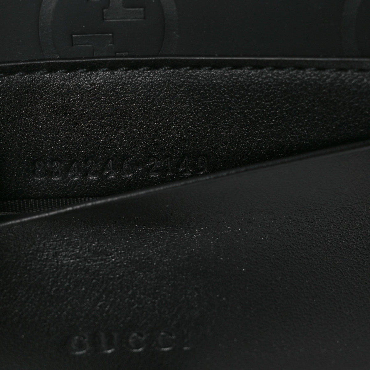 Rubber Effect Monogram GG Crossbody Bag Black