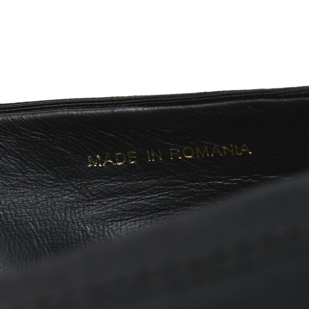 Grosgrain Cap Toe Uniform Ballerina Flats 36.5 Black