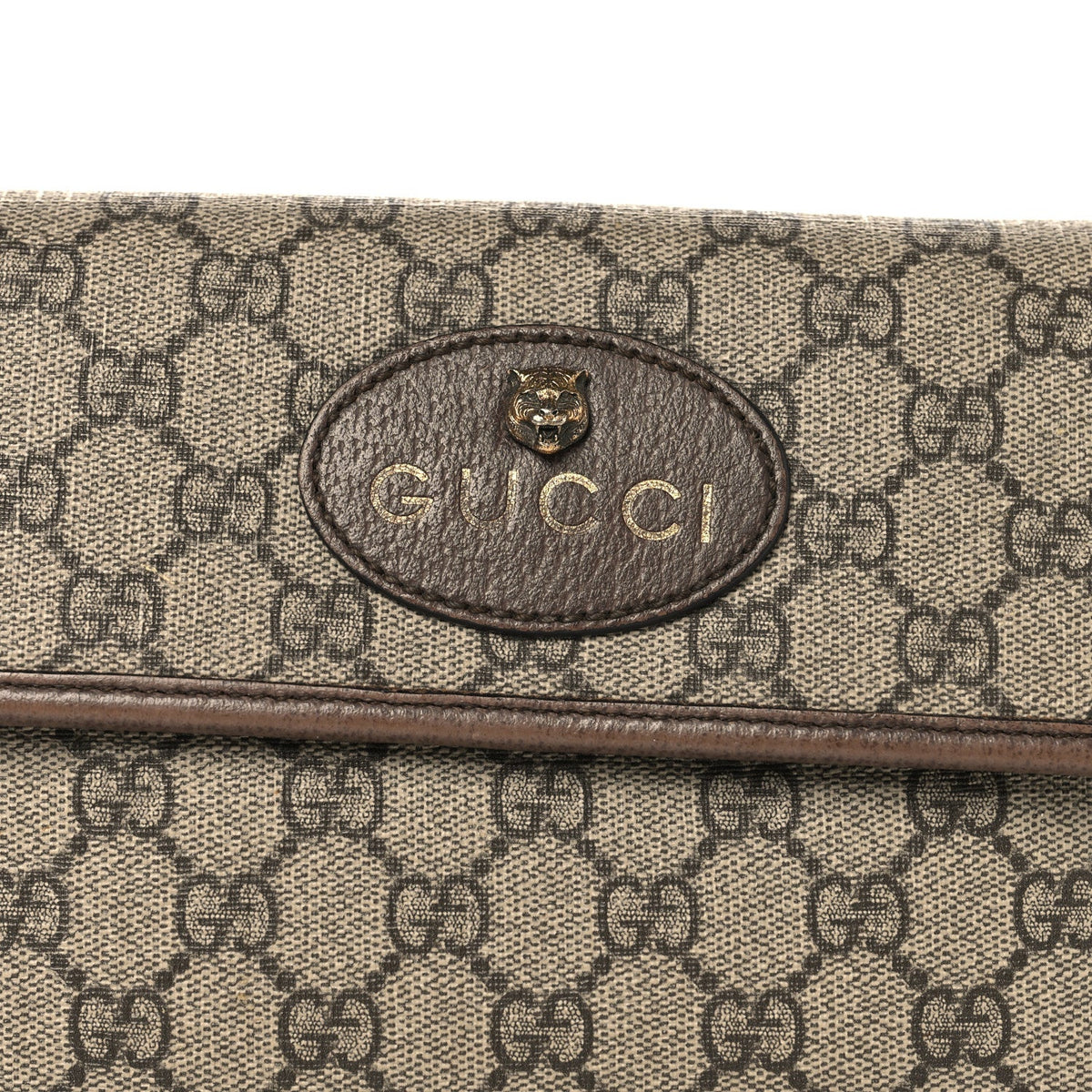 GG Supreme Monogram Neo Vintage Web Belt Bag Brown