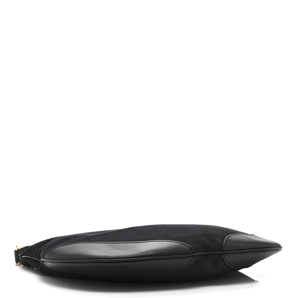 Canvas Large Half Moon Hobo Black