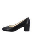 Lambskin Cap Toe CC Uniform Pumps 37 Black