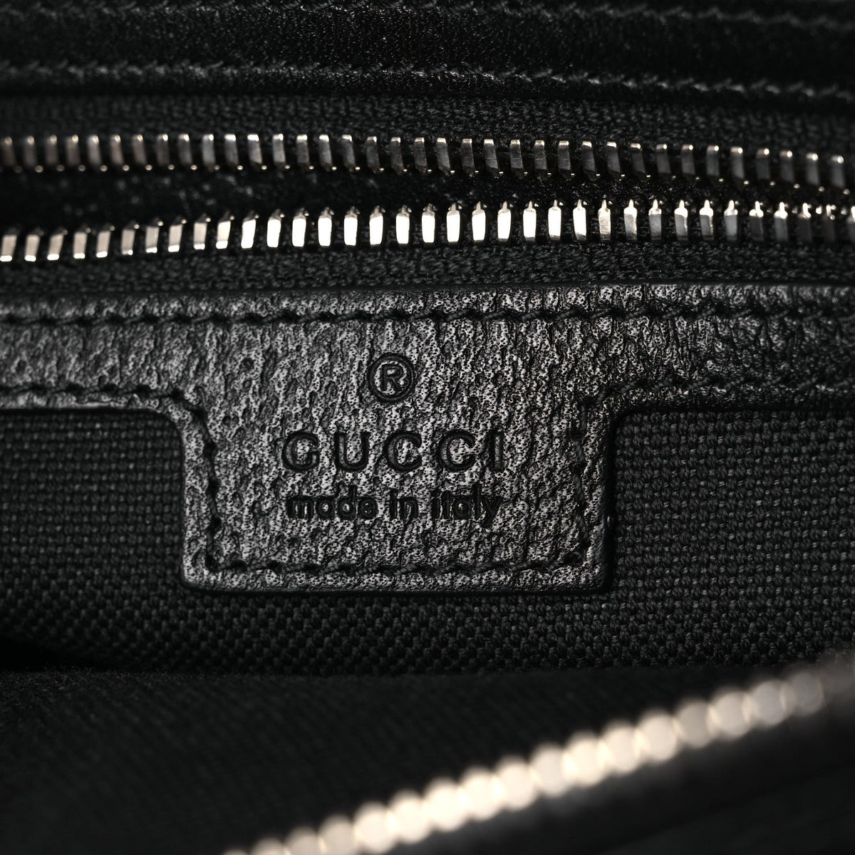 Monogram Jumbo GG Textured Dollar Calfskin Web Messenger Shoulder Bag Black