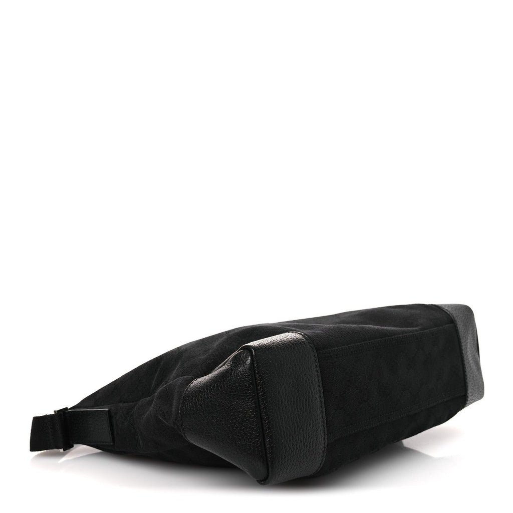 Monogram Flat Messenger Bag Black