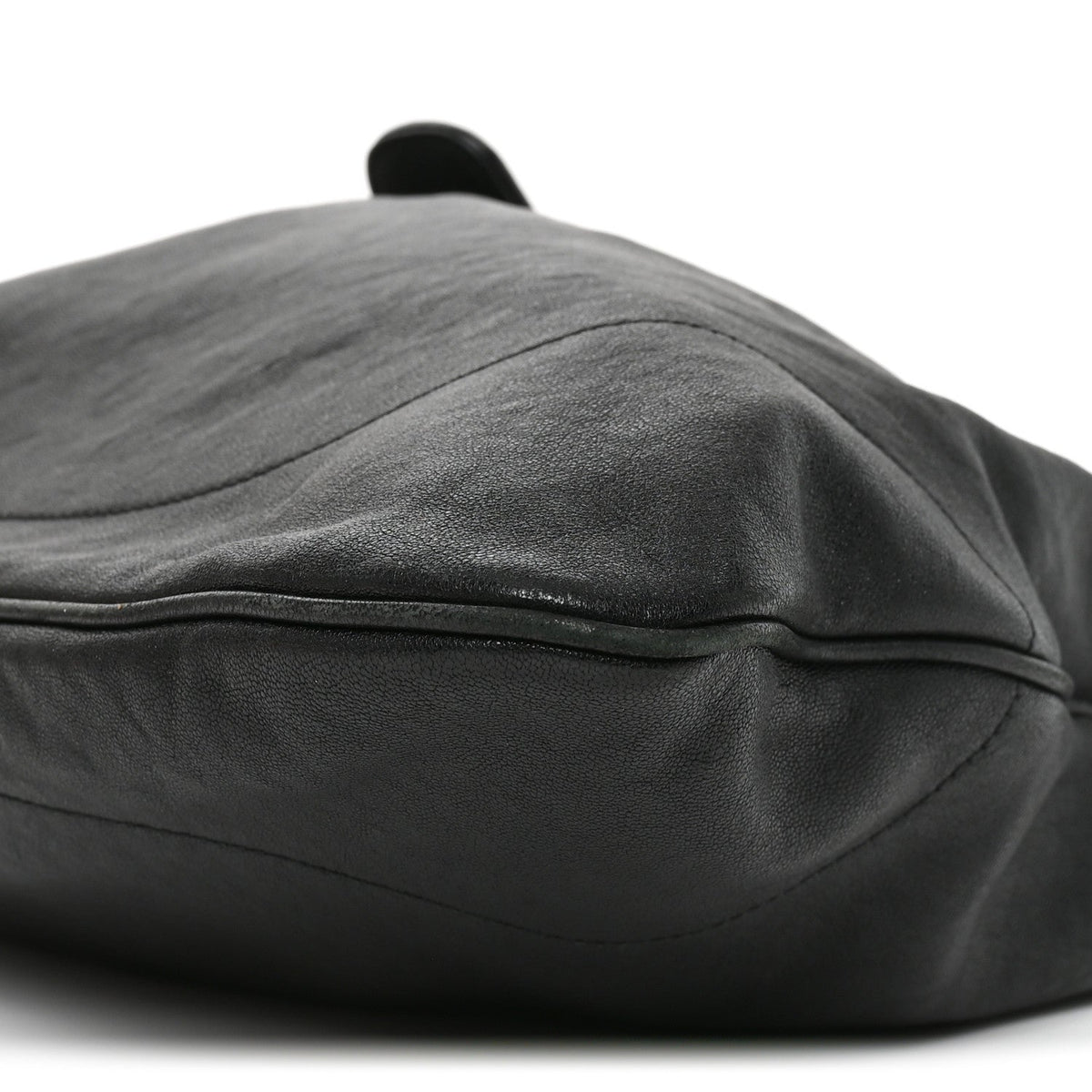 Goatskin Monochrome Large Aphrodite Shoulder Bag Black