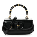 Shiny Polished Calfskin Medium Bamboo Diva Black