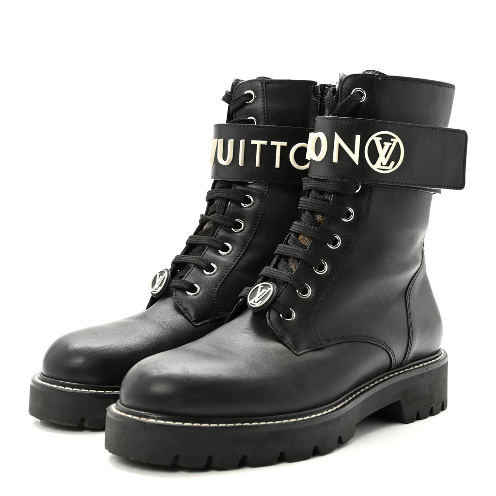 Calfskin Territory Flat Ranger Boots 38 Black