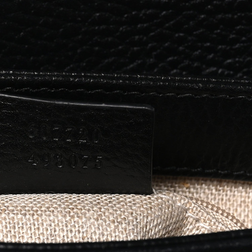 Dollar Calfskin Interlocking G Crossbody Bag Black