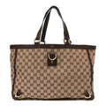 Monogram Large Abbey Tote Dark Brown