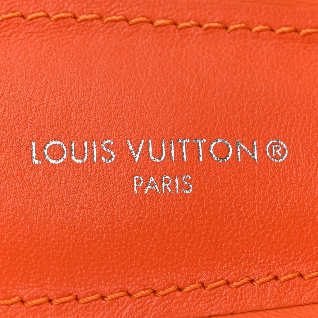 Lambskin Embossed Monogram Revival Flat Mules 39 Orange