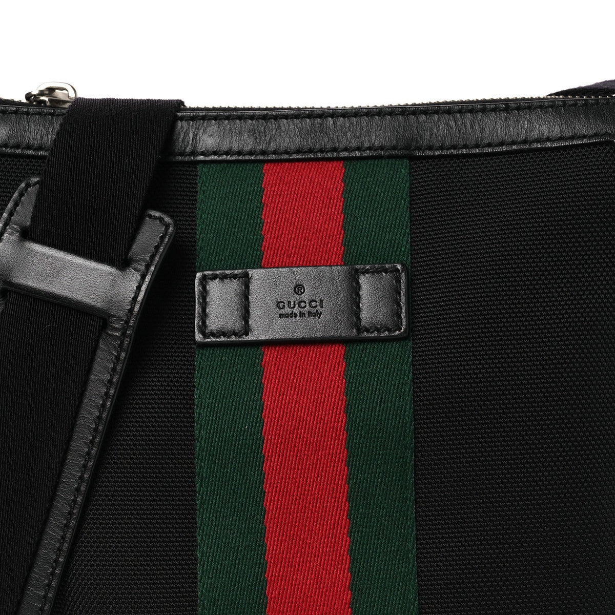 Techno Canvas Web Messenger Bag Black