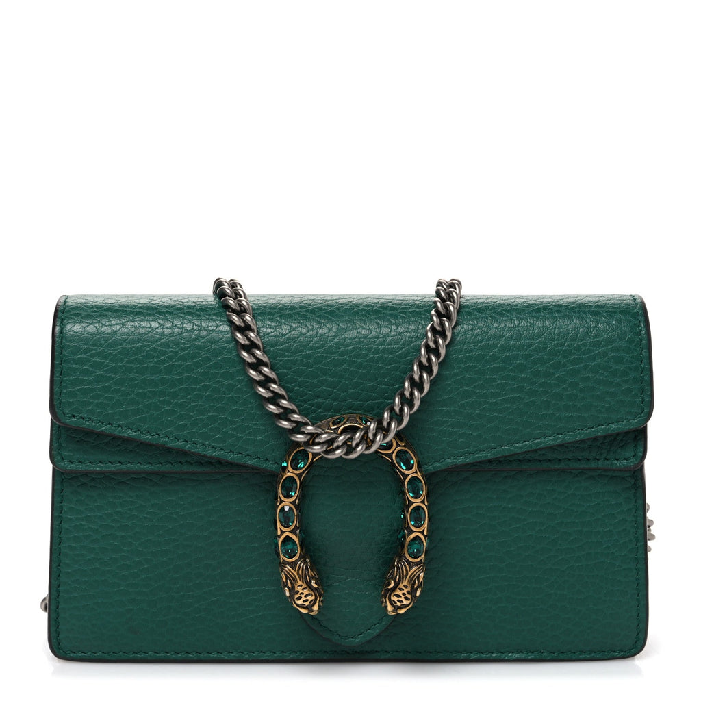 Calfskin Super Mini Dionysus Shoulder Bag Emerald